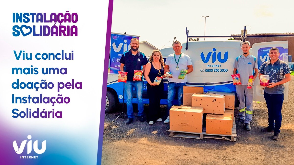 Viu Internet doa alimentos ao CRAS de Osório